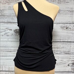 NWT NY&Co Black One-Shoulder Top